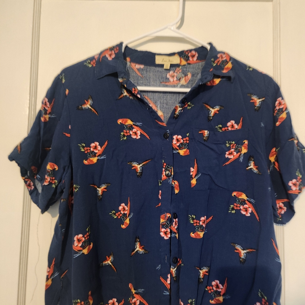 Love Notes Navy Floral Shirt